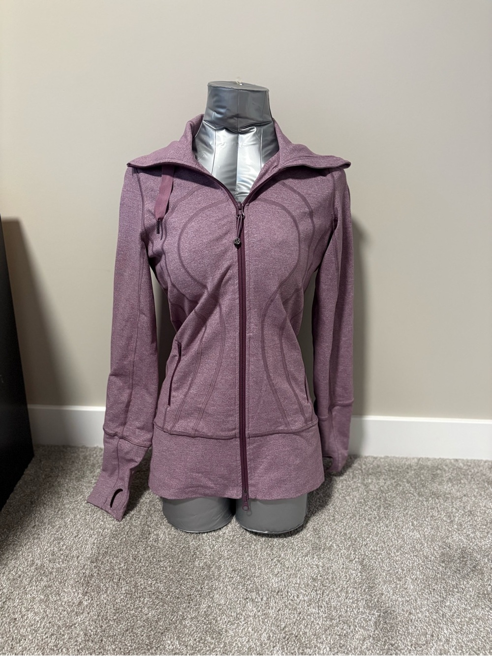 lululemon athletica Heathered Mauve Full-Zip Hooded Jacket